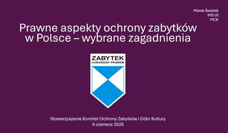 Prawne aspekty ochrony zabytków – relacja ze spotkania