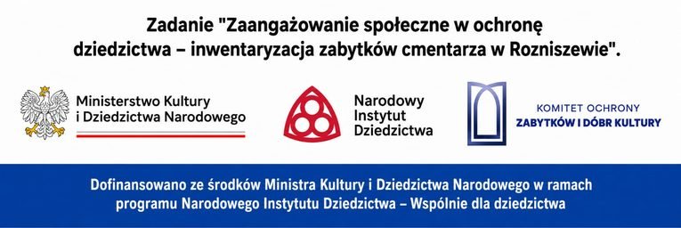 Inwentaryzacja zabytków cmentarza w Rozniszewie